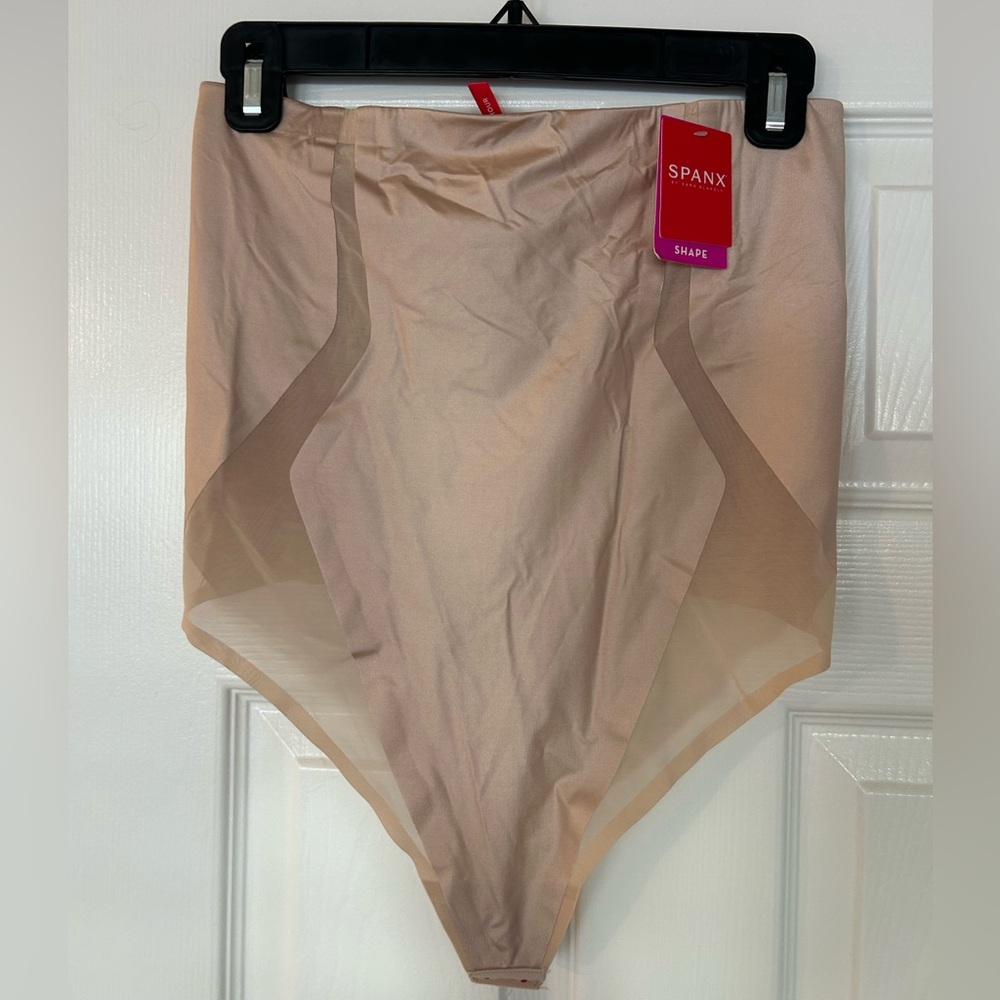 Spanx NEW NWT Soft Sand High Waisted Thong Size XL